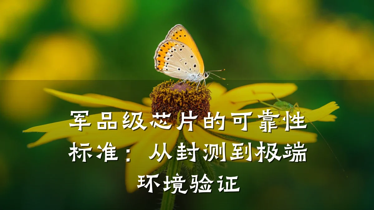 军品级芯片的可靠性标准:从封测到极端环境验证